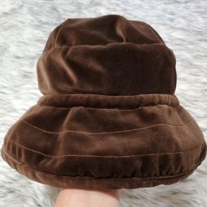New York Hat & Cap Co. Brown velvet bucket hat